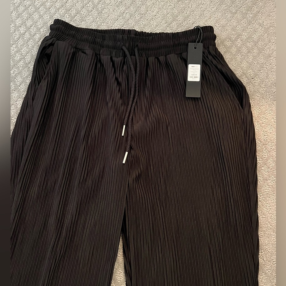 Nova Men's Gray Potential Pleated Pants, NWT in Black